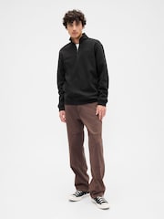 Gap Black Relaxed Logo Quarter-Zip Sweatshirt - Image 3 of 4