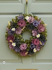 Dibor Purple Lilac Floral Wreath - Image 2 of 4