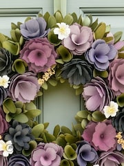 Dibor Purple Lilac Floral Wreath - Image 3 of 4