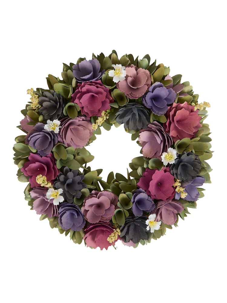 Dibor Purple Lilac Floral Wreath - Image 4 of 4 Dibor Purple Lilac Floral Wreath - Image 4 of 4