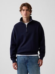 Jūras spēki - Gap Heavyweight Oversized ceturtdaļas rāvējslēdzēja pulovers džemperis - Attēls 1 no 3