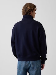 Jūras spēki - Gap Heavyweight Oversized ceturtdaļas rāvējslēdzēja pulovers džemperis - Attēls 2 no 3