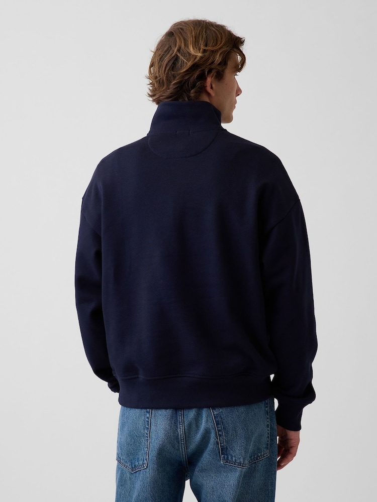Jūras spēki - Gap Heavyweight Oversized ceturtdaļas rāvējslēdzēja pulovers džemperis - Attēls 2 no 3 Jūras spēki - Gap Heavyweight Oversized ceturtdaļas rāvējslēdzēja pulovers džemperis - Attēls 2 no 3