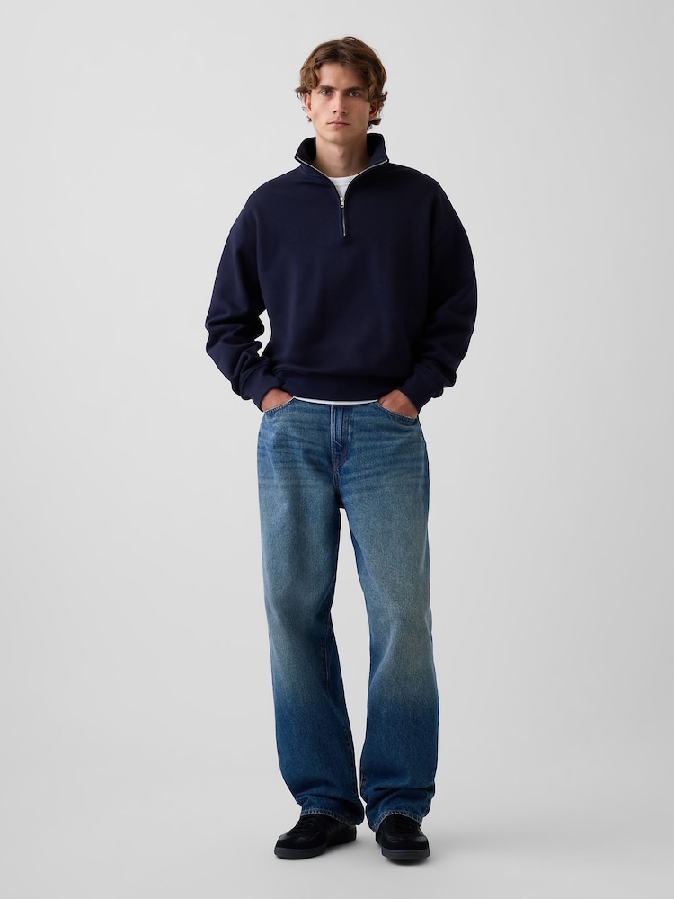 Jūras spēki - Gap Heavyweight Oversized ceturtdaļas rāvējslēdzēja pulovers džemperis - Attēls 3 no 3 Jūras spēki - Gap Heavyweight Oversized ceturtdaļas rāvējslēdzēja pulovers džemperis - Attēls 3 no 3