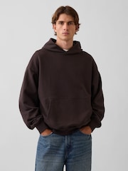 Marrón oscuro - Gap Heavyweight Oversized Hoodie - Imagen 1 de 4