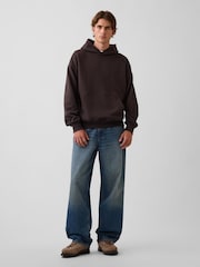 Marrón oscuro - Gap Heavyweight Oversized Hoodie - Imagen 3 de 4