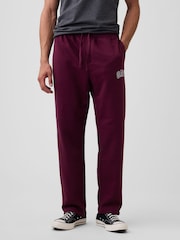 Gap Burgundy Red Logo Straight-Leg Joggers - Image 1 of 5