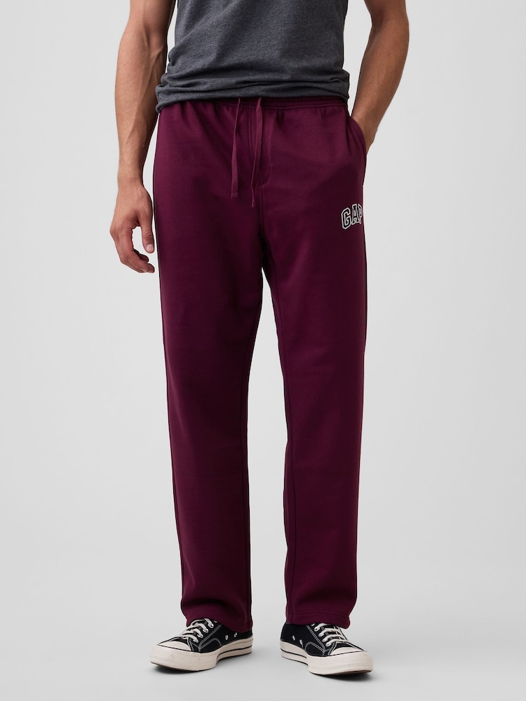 Gap Burgundy Red Logo Straight-Leg Joggers - Image 1 of 5