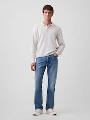Gap Light Grey Relaxed Polo Jumper - Image 3 of 4