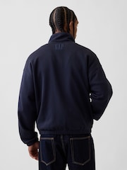 Gap Navy Heavyweight Oversized Zip-Up Jacket - Image 2 of 4