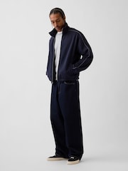 Gap Navy Heavyweight Oversized Zip-Up Jacket - Image 3 of 4