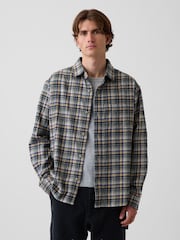 Gap Blue/Yellow Check Relaxed Flannel Shirt - Image 1 of 4