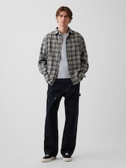Gap Blue/Yellow Check Relaxed Flannel Shirt - Image 3 of 4