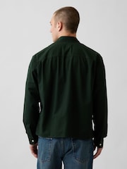 Gap Green Relaxed Boxy Straight-Hem Oxford Shirt - Image 2 of 4