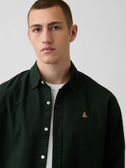 Gap Green Relaxed Boxy Straight-Hem Oxford Shirt - Image 4 of 4