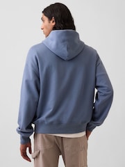 Gap Blue Heavyweight Oversized Logo Hoodie - Image 2 of 4