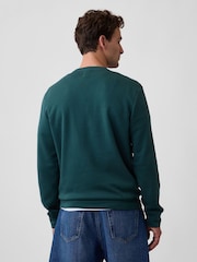 Gap Green Brannan Bear Logo Crew Neck Sweatshirt - Image 2 of 4