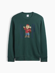 Gap Green Brannan Bear Logo Crew Neck Sweatshirt - Image 4 of 4