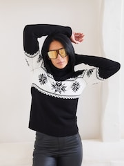 The Little Tailor Snowflake Slim Fit Christmas Jumper - Image 1 of 6
