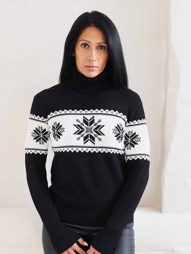 The Little Tailor Snowflake Slim Fit Christmas Jumper - Image 2 of 6