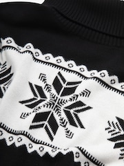 The Little Tailor Snowflake Slim Fit Christmas Jumper - Image 5 of 6