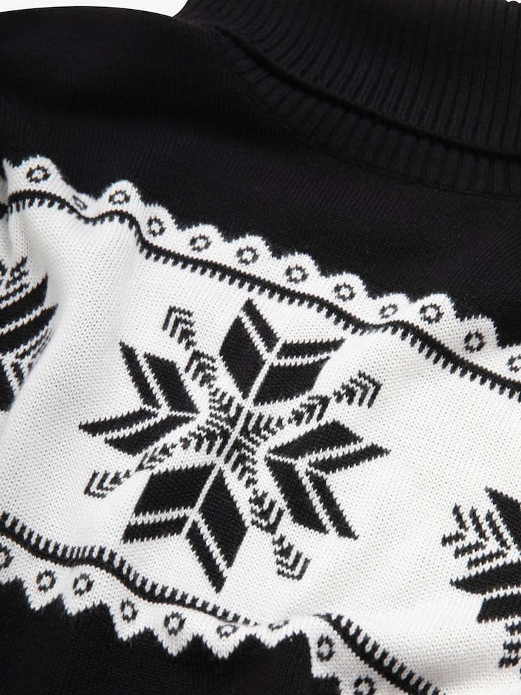 The Little Tailor Snowflake Slim Fit Christmas Jumper - Image 5 of 6