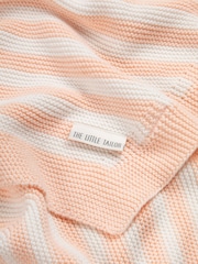 The Little Tailor Baby Chevron Design 100% Cotton Knitted Shawl - Image 4 of 6