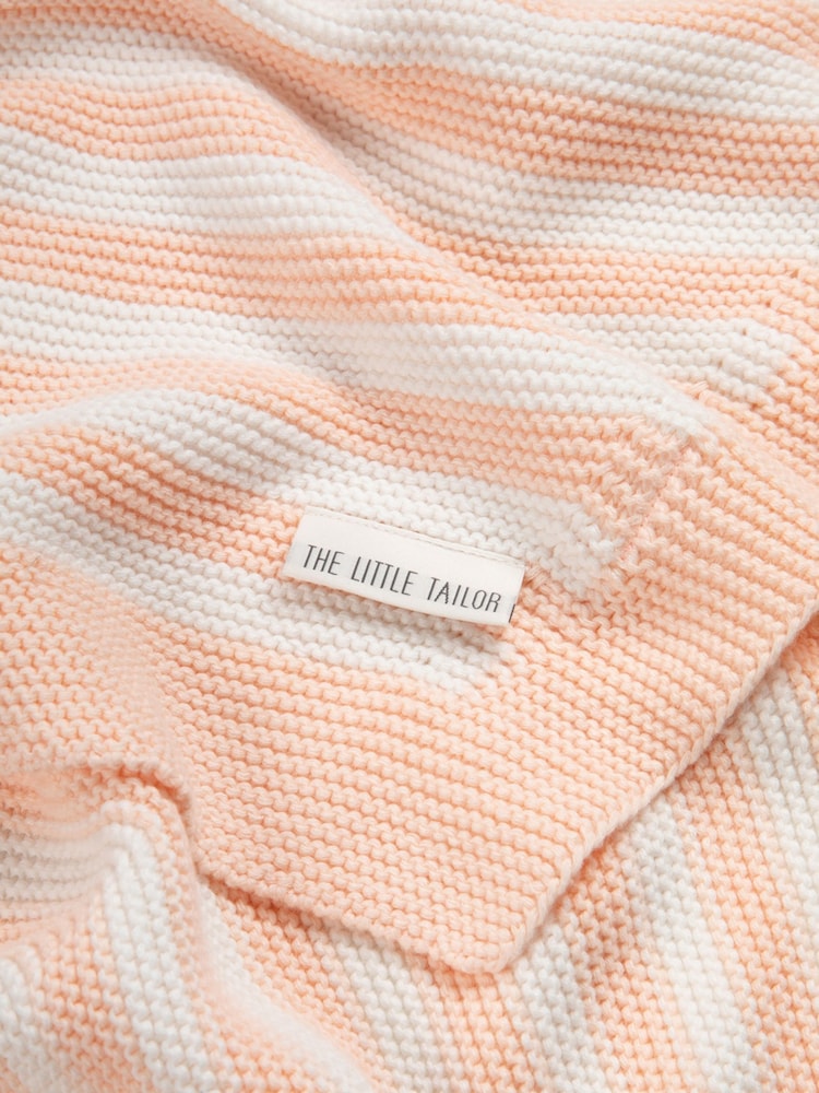 Roze - The Little Tailor Baby Chevron Design 100% Cotton Knitted Shawl - Image 4 of 6
