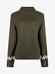 The Little Tailor Button Trim Luxury Knit Christmas Jumper - Image 3 of 6