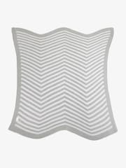 The Little Tailor Baby Chevron Design 100% Cotton Knitted Shawl - Image 4 of 7