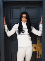The Little Tailor Snowflake Slim Fit Christmas Jumper - Image 2 of 8