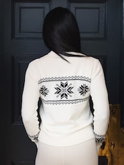 The Little Tailor Snowflake Slim Fit Christmas Jumper - Image 4 of 8