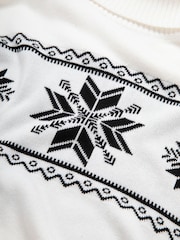 The Little Tailor Snowflake Slim Fit Christmas Jumper - Image 7 of 8