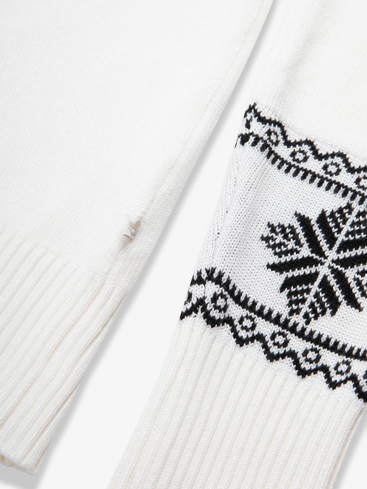 The Little Tailor Snowflake Slim Fit Christmas Jumper - Image 8 of 8