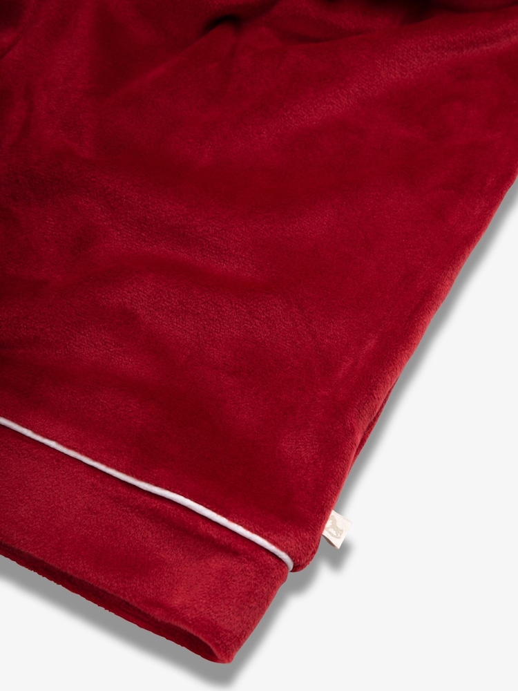 Rouge - The Little Tailor Pyjama de Noël en velours doux de luxe - Image 4 of 9