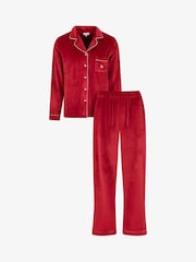 The Little Tailor Luxury Soft Touch Velour Christmas Pyjamas - Image 5 of 9
