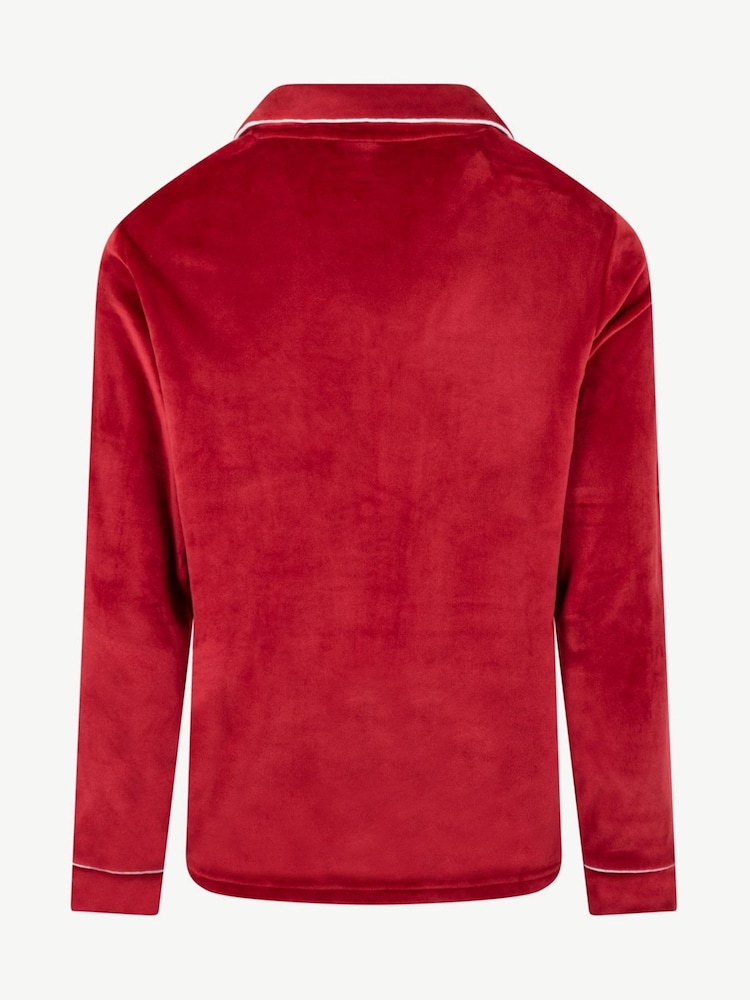 Rouge - The Little Tailor Pyjama de Noël en velours doux de luxe - Image 7 of 9
