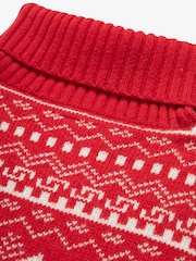 The Little Tailor Snowflake Chunky Knit Slouch Christmas Jumper - Image 5 of 5