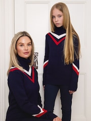 The Little Tailor Slim Fit Retro Sport Christmas Jumper - Image 3 of 7
