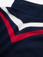 The Little Tailor Slim Fit Retro Sport Christmas Jumper - Image 6 of 7