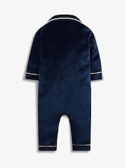 The Little Tailor Baby Luxury Soft Touch Velour Christmas Onsie Rompersuit - Image 5 of 7