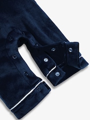 The Little Tailor Baby Luxury Soft Touch Velour Christmas Onsie Rompersuit - Image 7 of 7