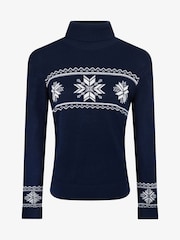The Little Tailor Snowflake Slim Fit Christmas Jumper - Image 5 of 6