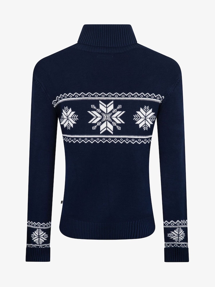 The Little Tailor Snowflake Slim Fit Christmas Jumper - Image 6 of 6