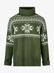 The Little Tailor Snowflake Chunky Knit Slouch Christmas Jumper - Image 4 of 7