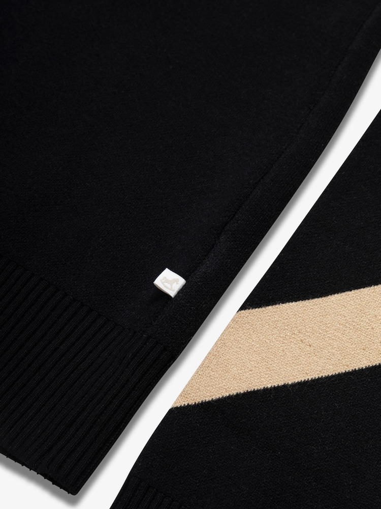 Negro - The Little Tailor Slim Fit Retro Sport Christmas Jumper - Imagen 6 de 6 Negro - The Little Tailor Slim Fit Retro Sport Christmas Jumper - Imagen 6 de 6
