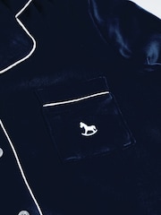 The Little Tailor Luxury Soft Touch Velour Christmas Pyjamas - Image 9 of 11