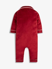 The Little Tailor Baby Luxury Soft Touch Velour Christmas Onsie Rompersuit - Image 7 of 9