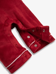 The Little Tailor Baby Luxury Soft Touch Velour Christmas Onsie Rompersuit - Image 9 of 9