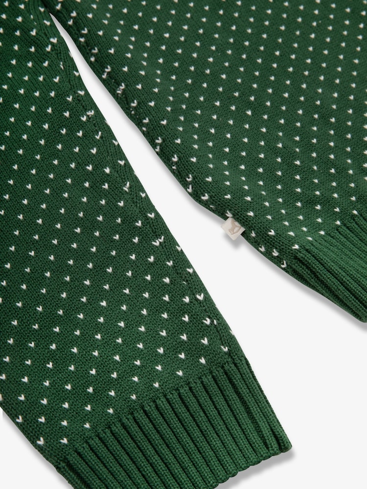Grün - The Little Tailor – Damenpullover mit weihnachtlichem Rentier-Fairisle-Muster aus 100 % Baumwolle - Bild 5 von 5 Grün - The Little Tailor – Damenpullover mit weihnachtlichem Rentier-Fairisle-Muster aus 100 % Baumwolle - Bild 5 von 5